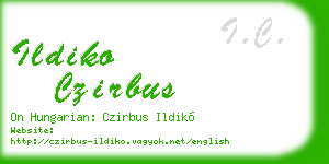 ildiko czirbus business card