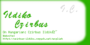 ildiko czirbus business card